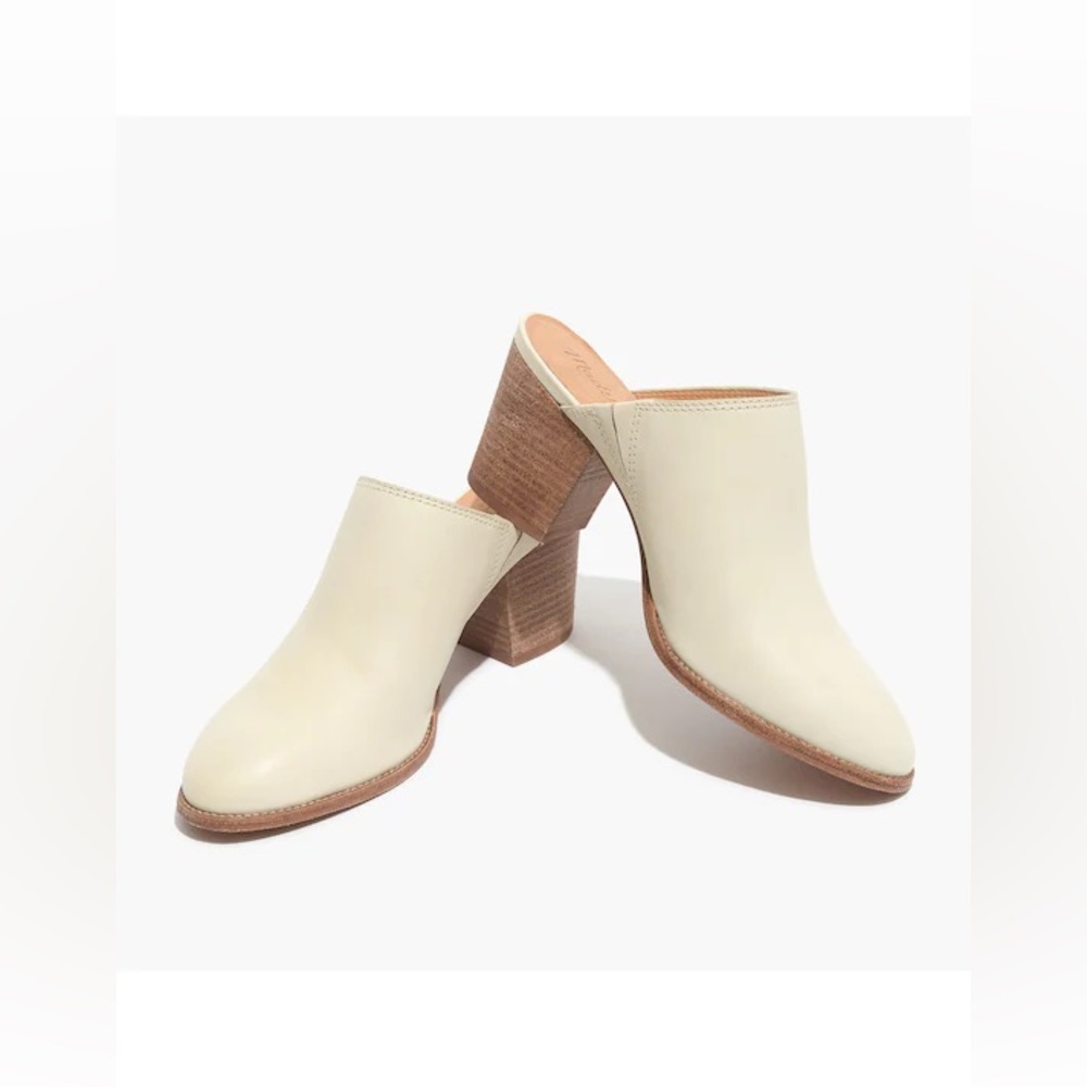 Madewell Harper Mule Women Leather Cushioned Footbed Footwear Vintage Canvas 8 M - Picture 2 of 5